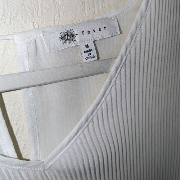 Fever Ribbed Long Sleeve Blouse Size Medium NWT - Picture 6 of 10